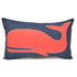 14x21" Tucker the Preppy Coral Red Whale pillow