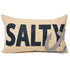 14x21" SALTY Anchor lumbar pillow - Navy with Grey