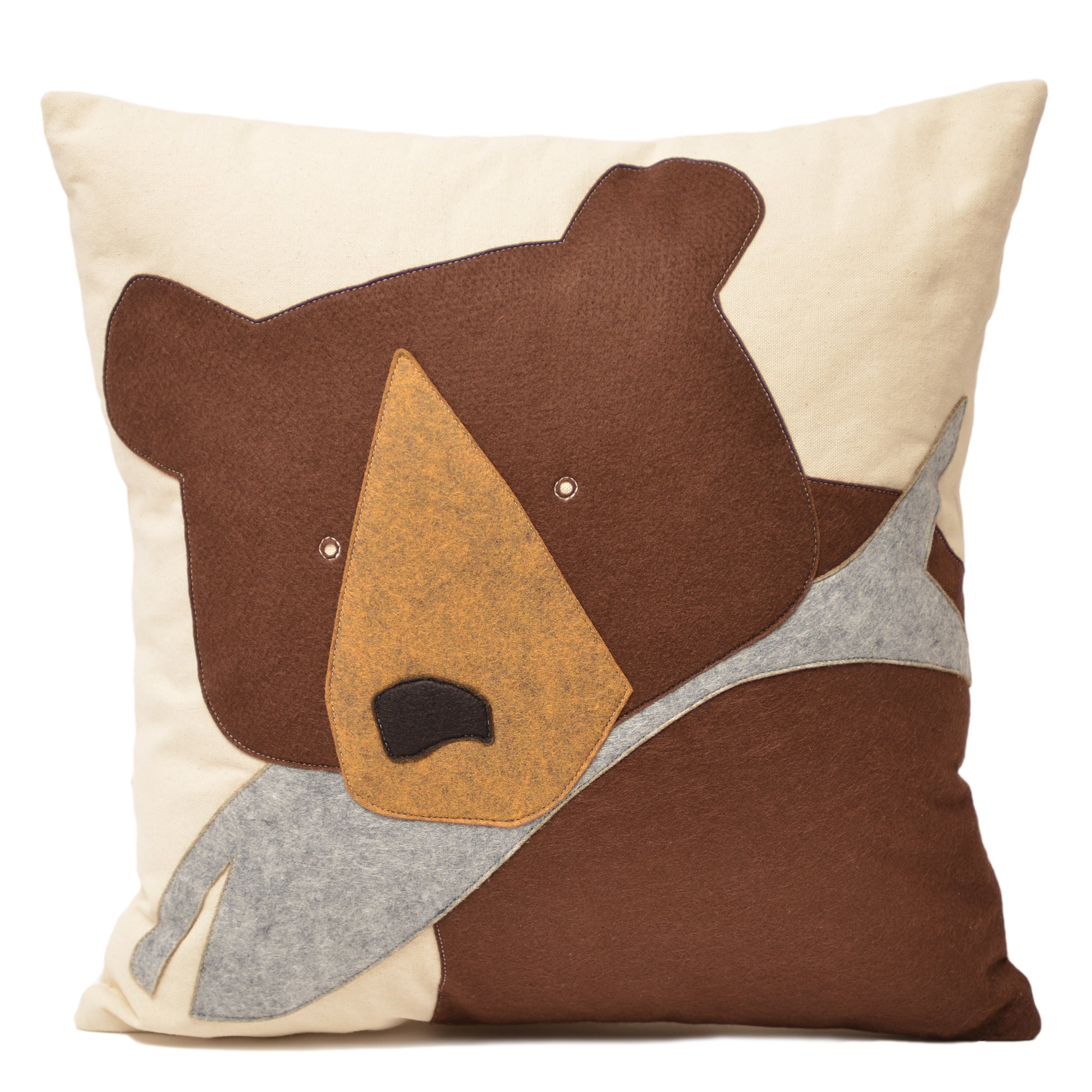 21" Hazel the Grizzly Brown Bear Oversized Pillow