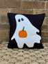 10x13" Ghost with pumpkin tiny pillow