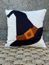 14" Black witch hat tiny pillow