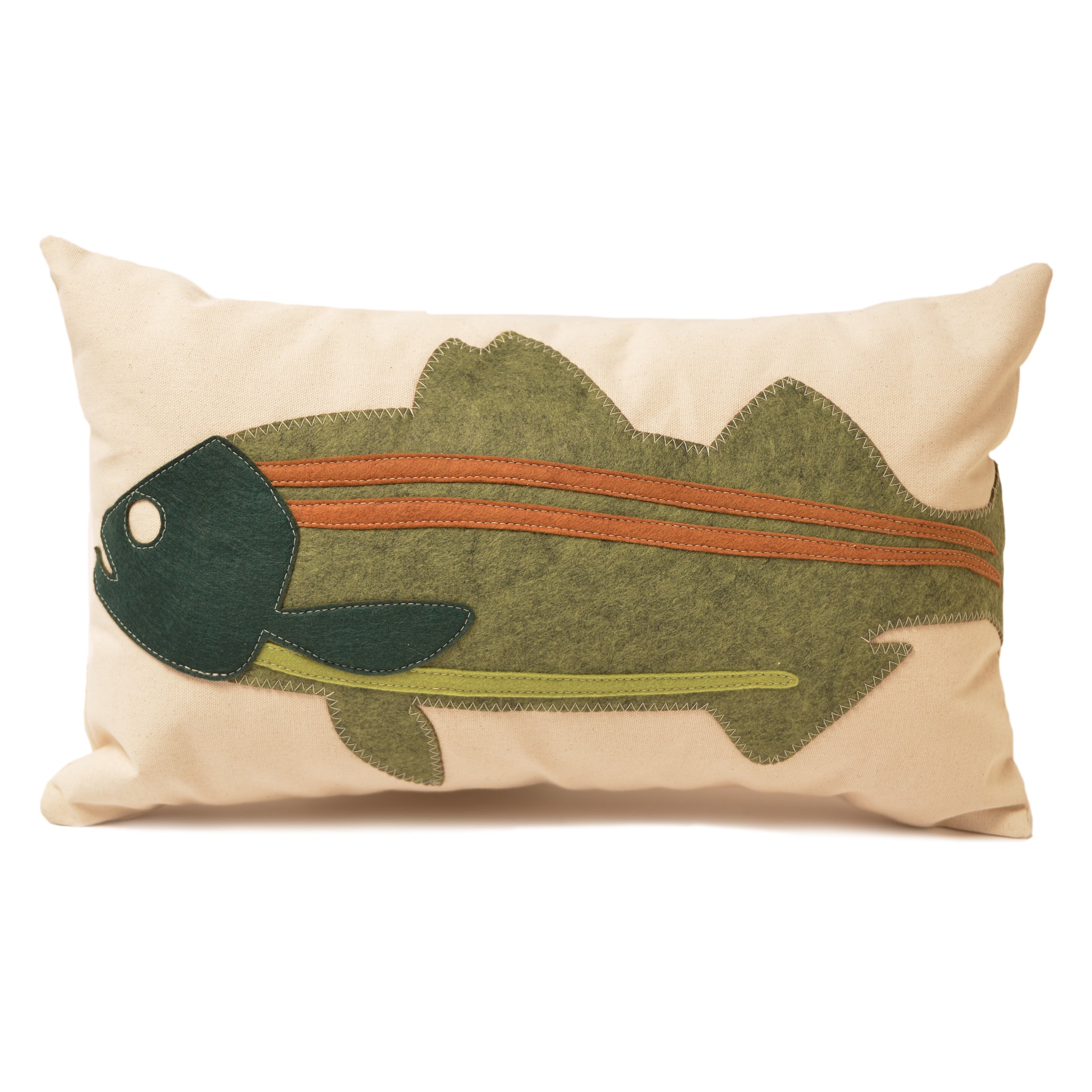 14X21" Striped Bass lumbar pillow - Lake House