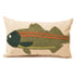 14X21" Striped Bass lumbar pillow - Lake House